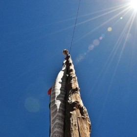 Prayer flag pole - $holydevil