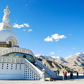 Stupa Overlooking Leh - dustin larimer