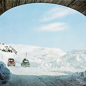 Norge: Parti fra helårsvegen over Haukelifjell, ved Svandalsflona - National Library of Norway