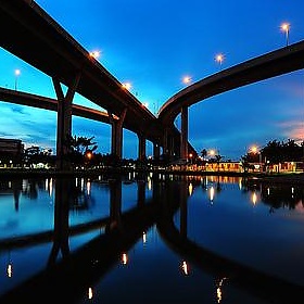 Industrial Ring Road Sunset - Bangkok - MikeBehnken