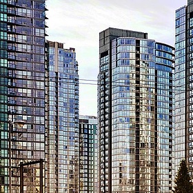 Vancouver, BC highrises 01 - equalized & stretched - Joe Mabel