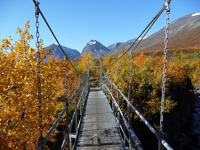 The bridge to Kebnekaise Fjällstation