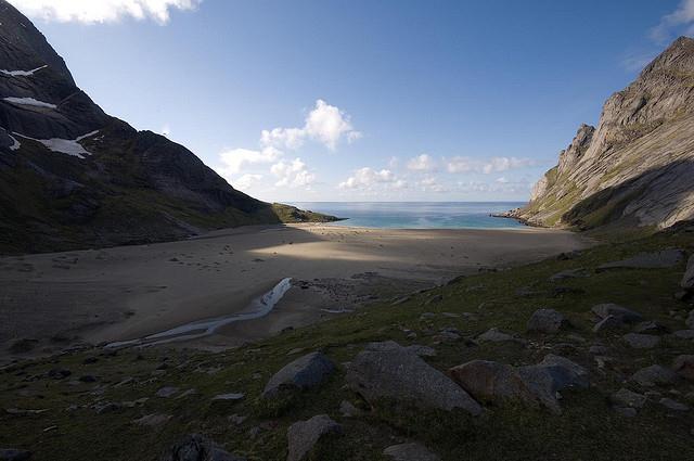 Lofoten - Buneset Kjerkflorden Bunesfjorden Vinstad